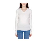 Gena VN LS Jumper - female - Guess - V-neck Knitwear - White - M - Knitwear M