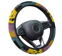 GENANY Creepy Xmas Fantasy Steering Wheel Cover, Non-Slip Neoprene Wheel Grip, Breathable Driver Wheel Protector, Sweat-Absorbing Car Accessories, Gifts, Decor