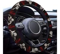 GENANY Horror Movie Characters Steering Wheel Cover, Anti-Slip Dot Car Steering Wheel Cover, Breathable Neoprene, 15 inches, Black