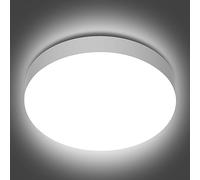 Genatu Bathroom Lights Ceiling IP65 Waterproof, 19W Circular Ceiling Lighting, 126W Equivalent 3,230 lumens 4000K Natural White, Round Ø20CM, Modern LED Ceiling Light for Kitchen, Toilet, Utility Room