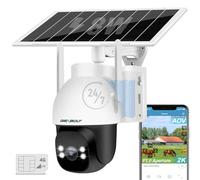 GENBOLT 2K 4G LTE AOV Solar Security Camera Outdoor Wireless No WiFi, 7/24 Recording Surveillance IP Camera with F1.0 Aperture, 90FT AI Detection Human/Vehicle