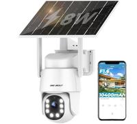 GENBOLT 2K AOV WiFi Solar Security Camera Outdoor Wireless, 24/7 Recording | PTZ Home Security CCTV IP Camera, 90FT AI Detection, Auto Tracking, 2.4&5GHz, 8W 10400mAh Battery Powered, Color Night, IP66