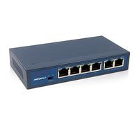 GENBOLT 6 Port Fast Ethernet 10/100 Mbps PoE Switch, 4 PoE Ports, Desktop, Plug-and-Play, Sturdy Metal with Shielded Ports
