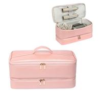 GENCAM Double-Layer Carrying Case for Shark Flexstyle, Travel Case for Shark Flexstyle/FlexFusion, Portable Storage Organizer Bag for Shark Flexstyle/Dyson Airwrap Styler and Attachments, Rose Pink