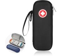 GENCAM EpiPen Carry Case Insulated, EpiPen Medical Hard Carrying Case with Reusable Ice Pack for 2 EpiPens, Asthma Inhaler, Anti-Histamine, Auvi-Q, Allergy Medicine Essentials (Black)