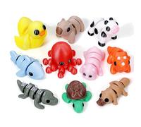 Gencokok 10PCS Mini Animals Set, 3D Printed Little Animals Articulated Flexible Fidget Toy, Mini Animal Figurines Toy, 3D Printed Cute Animal Toys Home, Office, Executive Desk for Christmas Decoration