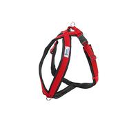 Gencon - Airmesh Large Dog Harness - Lightweight, Breathable & Adjustable - Two Lead Attachment Points - Practical Dog Training & Behaviour Aid - Made in Britain - Red