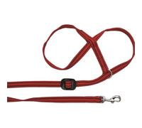 Gencon - Clip-to-Collar Dog Headcollar and Lead - One Size Dog Training & Behaviour Aid - Soft & Gentle Design with Trigger Clip - Right - Machine Washable - Made in Britain - Red/Black