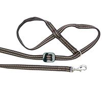 Gencon - Clip-to-Collar Dog Headcollar and Lead - One Size Dog Training & Behaviour Aid - Soft & Gentle Design with Trigger Clip - Right - Machine Washable - Made in Britain - Coffee/Cream