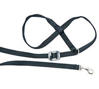 Gencon - Clip-to-Collar Dog Headcollar and Lead - One Size Dog Training & Behaviour Aid - Soft & Gentle Design with Trigger Clip - Right - Machine Washable - Made in Britain - Black