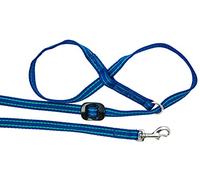 Gencon - Clip-to-Collar Dog Headcollar and Lead - One Size Dog Training & Behaviour Aid - Soft & Gentle Design with Trigger Clip - Right - Machine Washable - Made in Britain - Navy/Jade