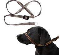 Gencon - Large Anti Pull Dog Headcollar - Trainer Approved - Soft & Gentle Control - Practical Dog Training & Behaviour Aid - Left Hand - UK Made - Doesn't Include Lead - Coffee/Cream