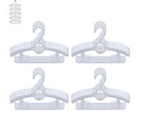 GencuoGencuoirir20 Pieces of White Retractable Non-Slip Adjustable Multifunctional Children's Hanger，Baby Hangers, for Newborn Clothes, Suitable for Girls, Boys ，Wardrobe Organizer