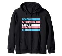 Gender Affirming Care Transgender Trans Zip Hoodie