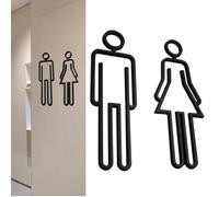 Gender Bathroom Sign - Bath Sign Washroom | Gender Neutral Toilet Sign | Modern Symbols For Men And Women Toilets | Unisex Toilet Signs For Business Restaurantgesc