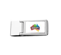 Gender Difference Australian Rainbow Equality Slim Money Clip Stainless Holder Pocket Wallet
