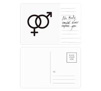Gender Difference Equality Between Men Women Rainbow Postcard Card Important Person Anniversary