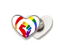 Gender Differences Around Rainbow Equality Heart Metal Pin Brooch Clip Love