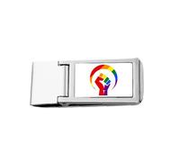 Gender Differences Around Rainbow Equality Slim Money Clip Stainless Holder Pocket Wallet