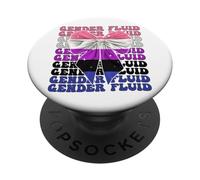 Gender Fluid Gender Queer Pride Flag LGBTQ Girl Coquette PopSockets Adhesive PopGrip
