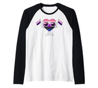 Gender Fluid Heart Gender Queer Pride Flag Valentine's Day Raglan Baseball Tee