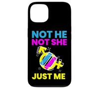 Gender Fluidity "Not He Not She Just Me" Non-Binary Pride Case for iPhone 13
