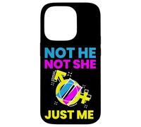 Gender Fluidity "Not He Not She Just Me" Non-Binary Pride Case for iPhone 14 Pro