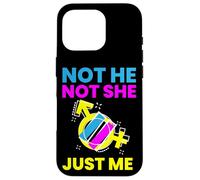 Gender Fluidity "Not He Not She Just Me" Non-Binary Pride Case for iPhone 16 Pro