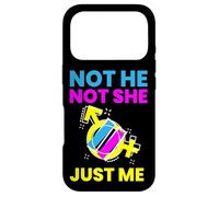 Gender Fluidity "Not He Not She Just Me" Non-Binary Pride Case for iPhone 17 Pro