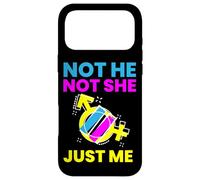 Gender Fluidity "Not He Not She Just Me" Non-Binary Pride Case for iPhone 17 Pro Max