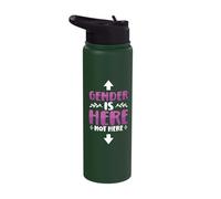 Gender is Here Not Here Non-Binary Stainless Steel Insulated Water Bottle