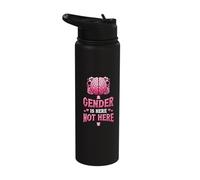 Gender is Here Not Here Non-Binary Stainless Steel Insulated Water Bottle
