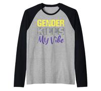 Gender Kills My Vibe Funny Genderfluid Gift Non Binary Raglan Baseball Tee