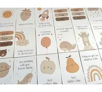 Gender Neutral Adoption Milestone Cards, Adoption Journey Memory Keepsake, LGBTQ+, Solo Adoptive Parents