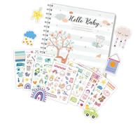 Gender Neutral Baby Journal Memory Book Scrapbook Photo Album for First Year Book from Pregnancy to Age 1 Unisex