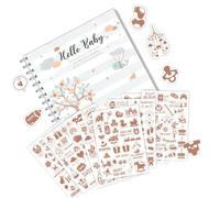 Gender Neutral Baby Journal Memory Book Scrapbook Photo Album for First Year Book from Pregnancy to Age 1 Unisex