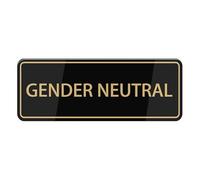 Gender Neutral Sign For House (With Strong Adhesive Tape), 3" X 10" Premium Durable For Home & Office,Acrylic Signs For Front Door/Wall/Window, Clear And Easy To Read