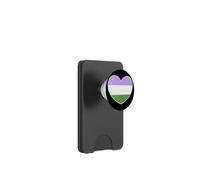 Gender Queer Pride Flag Heart Art Retro Vintage PopSockets PopWallet for MagSafe