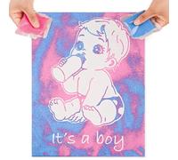 Gender Reveal Art Painting Set; Creative Baby Reveal Game Props; Memorable Party Favors (boy)