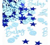 Gender Reveal Decorations, 30g Baby Shower Decorations Boy, Baby Shower Confetti with Bottles Stars Party Sprinkles Decor Blue Confetti for Kids Birthday Party Supplies (Blue)
