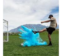 Gender Reveal Exploding Football/Soccer Ball - with Blue and Pink Powder