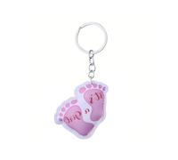 Gender Reveal Gifts for Mum Dad Guests Baby Footprint Keychain Baby Shower Return Gifts for Guest It's A Girl Gender Reveal Keyring Gifts for Parents Family