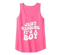 Gender Reveal Just Kidding It's A Boy Baby Party Tank Top