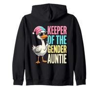 Gender Reveal Keeper Of The Gender Auntie Gender Matching Zip Hoodie