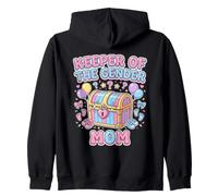 Gender Reveal Keeper Of The Gender Mom Gender Matching Zip Hoodie