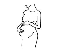 Gender Reveal Party Baby Shower Wall Stickers Pregnant Woman Line Art Vinyl Decals Home Decor Mural Birthday-XL-66x115cm