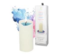 Gender Reveal Party Decoration Idea - Beeswax Candle - It's a Boy or Girl - for Baby Shower or Baby Shower - Hand Rolled (10 cm High, Diameter 4.7 cm) - Surprise for Gender Proclamation