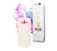 Gender Reveal Party Decoration Idea - Beeswax Candle - It's a Girl or Boy - for Baby Shower or Baby Shower - Hand Rolled (10 cm High, Diameter 4.7 cm) - Surprise for Gender Proclamation