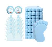 Gender Reveal Party Favors - 10 Sets Footprint Handmade Soap | Blue & Pink Souvenirs for Guests | Shower Gift for Wedding Birthday Celebration & Baptism