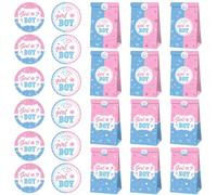 Gender Reveal Party Sealing Stickers for Paper Bags, Self Adhesive